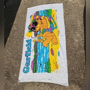 1978 Garfield Beach Towel Jim Davis 52 X 27 Vintage